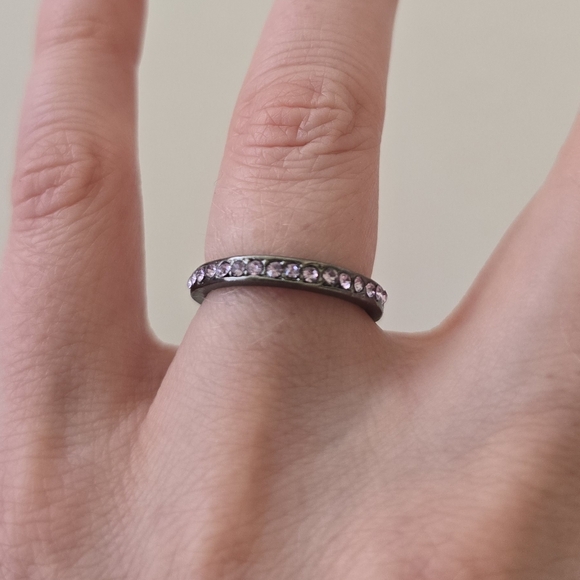 🖤 Black & Violet Ring Stack Set - Picture 6 of 10